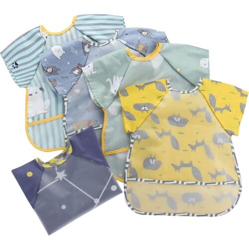 Baby Bib Children Eating Clothes Waterproof Sleeveless Stylish And Comfortable For Boys and Girls Cotton Kids Baby Product 0-3Y