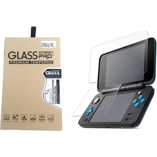 For Nintendo New 2DS XL/LL 2DSXL 2DSLL Console Protective Film Guard Premium HD Top & Bottom Tempered Glass Screen Protector
