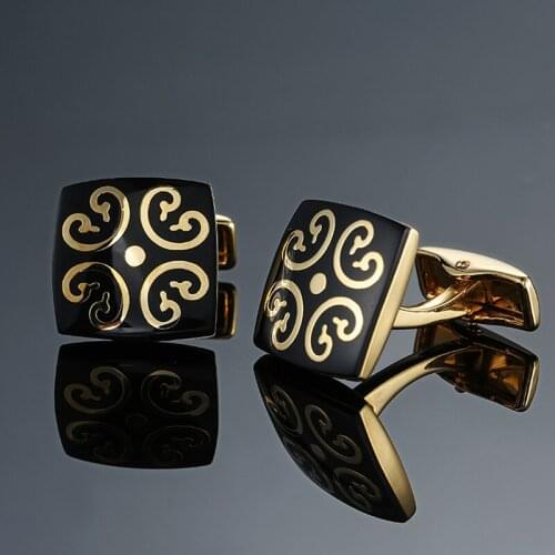 DY Brand new high-end luxury jewelry rose gold carved Blue Crystal Cufflinks Mens French shirt Cufflink free shipping