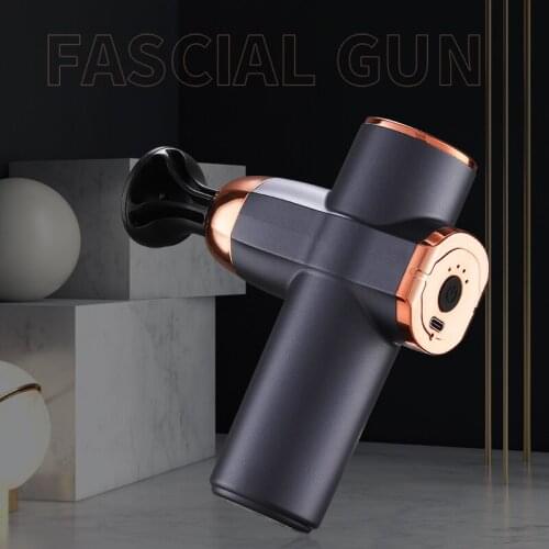 Mini Electric Massage Gun Deep Muscle Vibrating Relaxing Massager With Small Fitness Equipment Slimming Shaping Tool With 4Heads