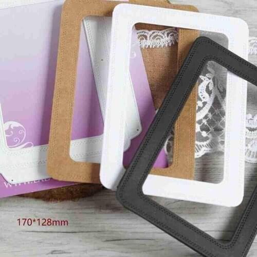 Rectangle Photo Frame Metal Cutting Dies Scrapbooking Photo Album Decor Embossing Paper Crafts Knife Mould Blade Punch Stencils