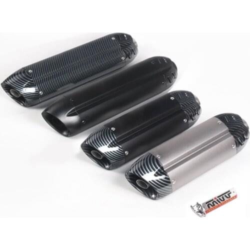 51MM Motorcycle Exhaust Mivv Muffler Pipe Escape moto GY6 Scooter Pit Dirt Bike Pipe For Kawasaki er6n sv650 crf 230 Z800 MT07