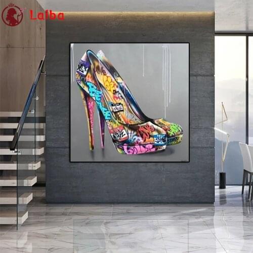 Pictures 5d diamond painting Modern graffiti art, high heels full novelty 2021 mosaic art diamond embroidery icons new hot