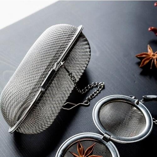 Kitchen Gadgets Reusable Spice Loose Tea Leaf Herbal Tool Tea Strainer Hanging Tea Infuser Stainless Steel Tea Accessories