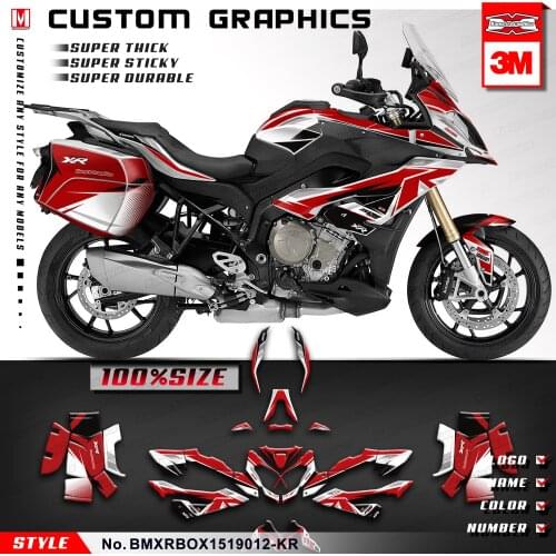 KUNGFU GRAPHICS Custom Vinyl Wraps Logo Stickers Kit Dekor for S1000XR 2015 2016 2017 2018 2019 (Style no. BMXRBOX1519012-KR)
