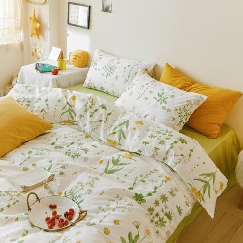 Cilected Pastoral Style Small Floral 100% Cotton Quilt Cover 150X200CM/240X220CM Single And Double Quilt Cover For Home Decor