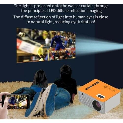 1 Pcs Mini Projector Portable Wifi Android 8.1 Home Cinema for 1080p Video Projector Led Phone Video 3d Beamer Phone Projector
