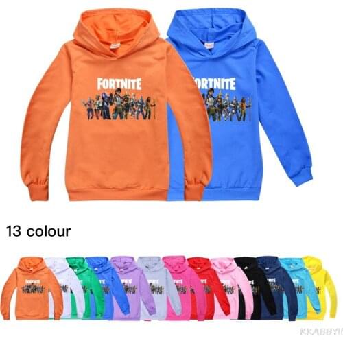 Fortnites Print Fashion Hoody Warm Fleece Kids Hoodies Street Hooded Sweatshirt Long Sleeve Clothes