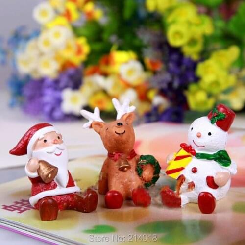 New Year 3D Santa Claus Silicone Mold Snowman Chocolate Mold Reindeer Cake Decorative Molds Candle Mould Silica Gel PRZY 001