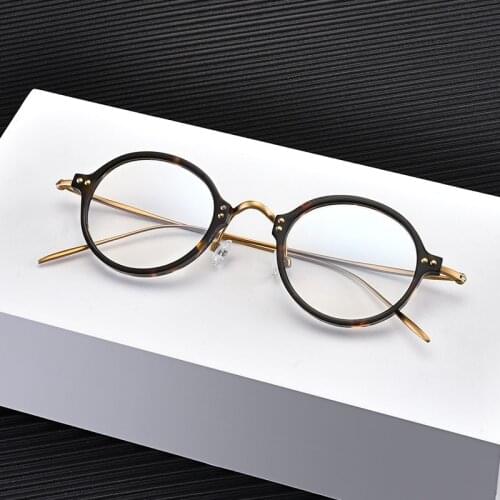 Round Retro Prescription Extra Small Pure Titanium Spectacle Glasses Frame Myopia Men Women Japanese Ultra-light Eyeglasses