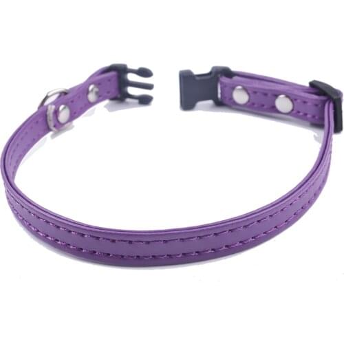 Breakaway Pu Leather Cat Collar Adjustable 8-12'' Safty Pet Necklace For Puppy Dogs Cats Purple Pink Black Brown Blue Red