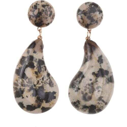 PPG&PGG 2018 Irregular Geometric Green Resin Earrings For Women Winter Drop Dangle Earrings Bijoux Wholesale