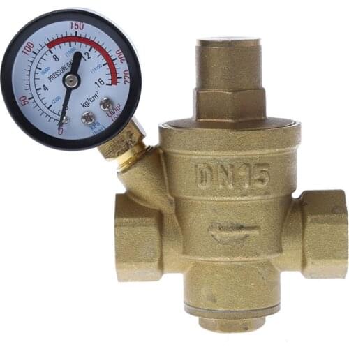 DN15/DN20/DN25 Adjustable Brass Water Pressure Reducing Regulator Valve PN 1.6 Drop Ship