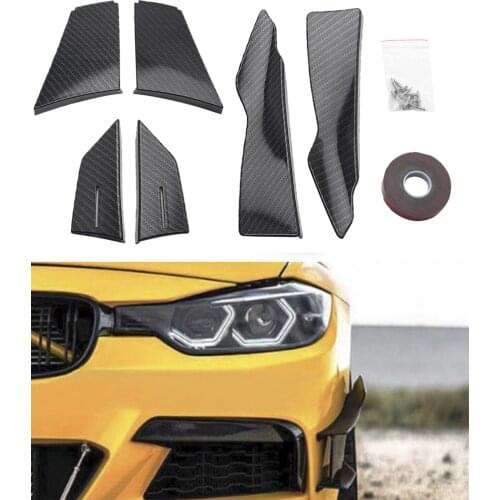Car Detachable Exterior Accessories Front Bumper Spoiler Splitter Diffuser for BMW 3 Series F80 M3 Coupe Glossy Black