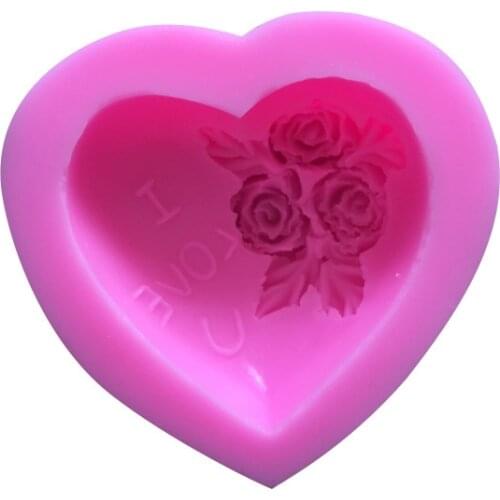 Baking Mold Stereo Rose Silicone Chocolate Mold 15-153