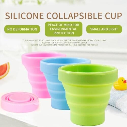 Silicone Telescopic Drinking Cup Portable Collapsible Folding Cup Home Outdoor Travel Camping Office Sport Water Cups 1pcs