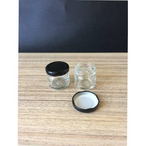 29 cc GLASS MINI JAR BLACK COVER (BLACK COVER, KITCHEN, SPICE, GIFT, HOBBY, WEDDING AND ENGAGEMENT) YOUR BIGGEST HELPER