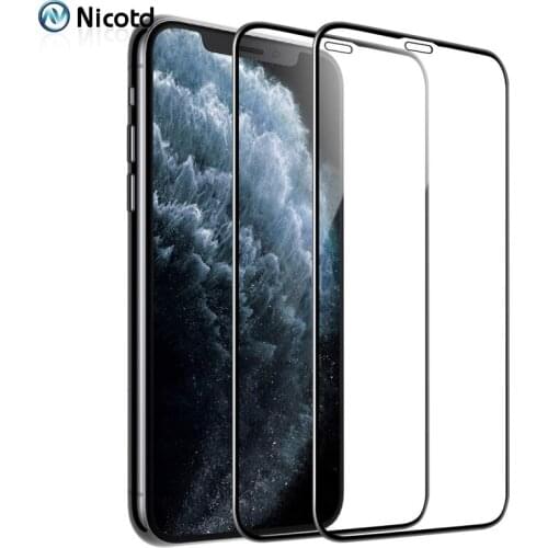2Pcs Full Tempered Glass For iPhone 11 Pro Max 2.5D Screen Protector For iPhone X XS Max XR on iPhone 8 7 6 6s Plus 12 PRO MAX