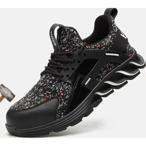 Steel Toe Safety Work Shoes Men Winter Breathable Casual Sports Shoes Anti-piercing Protective Boots Mens safety shoes Non-slip