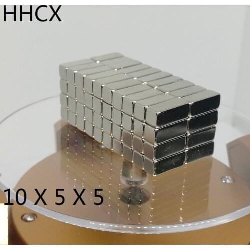 100pcs/lot Block Magnet 10x5x5 N35 Magnet 10*5*5 Magnets 10 x 5 x 5 for moto