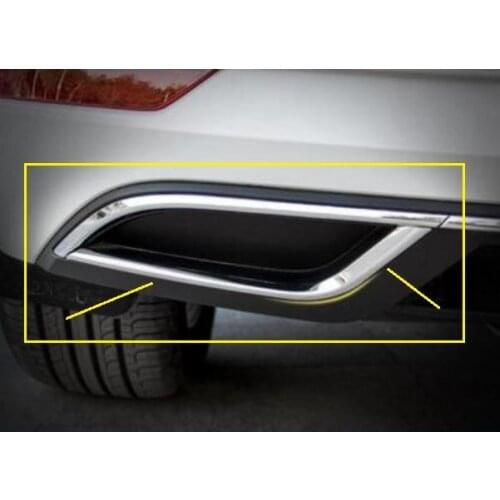 2PCS/SET Stainless Steel Tail throat Pipe Decorative sequins For Volkswagen Golf 7 /7.5 2018 Exterior decoration upgrade