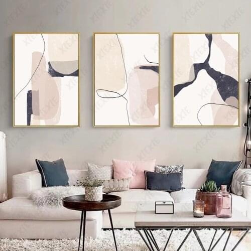 Abstract Nordic Wallpaper Poster Irregular Pattern Line Art Canvas Painting Picture Craft Printing Home Living Room Decoration