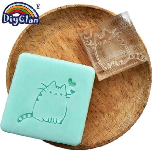 Acrylic DIY resin DIY handmade Kitten Resin soap stamp chapter diy multiple styles patterns Z0126XM