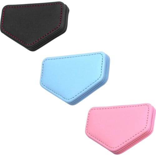 Car Seat Belt Clip Magnetic Safety Belt Fixed Limiter PU Seat Belt Fixed Limit With Card Clip For Car Interior Accessories