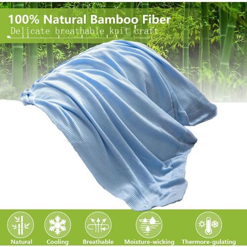 REGINA Bamboo Summer Cooling Throw Blanket For Hot Sleepers Air Conditioner Room Nap Absorbs Heat For Night Sweat Knitted Quilt