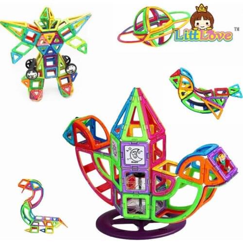 Big/Mini 32 180pcs Magnetic Blocks Educational Construction Set Models & Building Toy ABS Magnet Designer Toys for Children