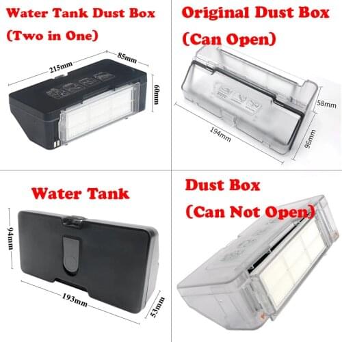 For Xiaomi Mijia Mop Pro STYTJ02YM / VIOMI V2 PRO / V3 Robot Vacuum Cleaner Water Tank Dust Box 2 in 1 DustBox WaterTank Parts