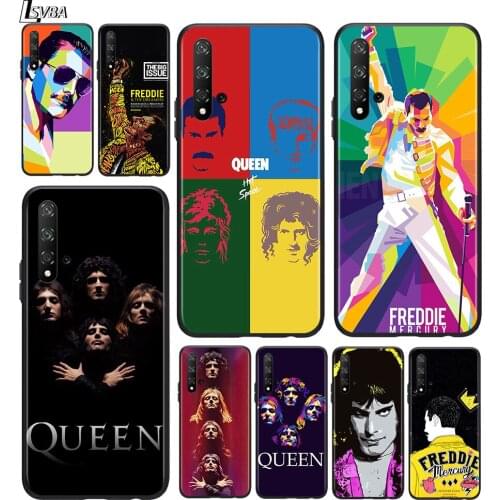 Freddie Mercury For Huawei Honor 10 20 30 10i 20i 30i 10X V20 V30 20S 30S 30i X10 Pro Plus Black Silicone Phone Case