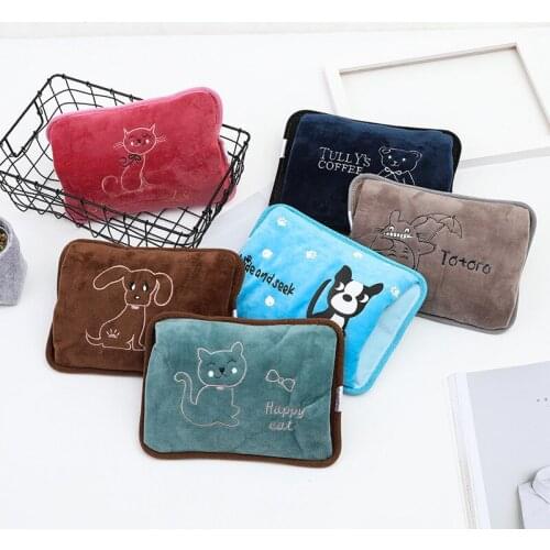Reusable hand warmer to keep warm in winter pain relief therapy hot water bottle plush explosion-proof charging hand warmerSP147