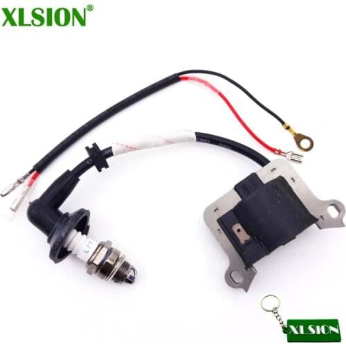 XLSION Ignition Coil & L7T Spark Plug 3 Electrode For 33cc 43cc 49cc Scooter Super Mini Pocket Bike Go Kart Motorcycle