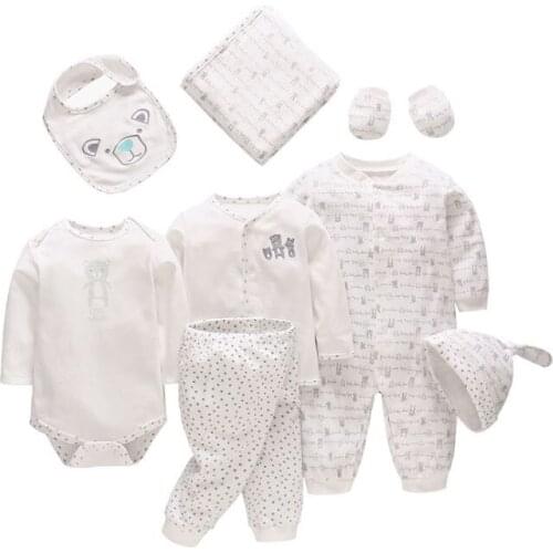 8pcs/set Cotton Newborn Baby Clothes Set Boy Rompers Infant Underwear Set Pajamas Infant Baby Clothing Girl 0-3 months