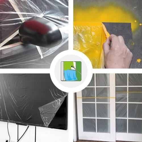 Tape and Drape Pre-Taped Masking Film Masking Paper Masking Tape Painting for Automotive Painting Home Renovation Covering