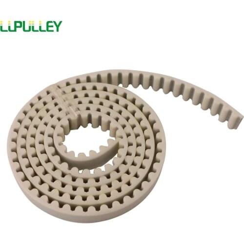 LUPULLEY 8M-15mm Type PU Open Timing Belt 1M/2M/3M/4M/5M/6M/7M/8M/9M/10M Pitch Length 15mm Width 8M Type White Open Timing Belt