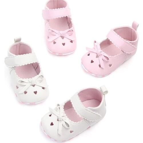 Lovely Flower Baby Shoes Toddlers PU Shoes First Walkers Antislip Girls Princess Shoes