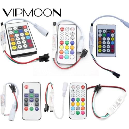 Mini 3key RF 14key 17key 21key Led Pixel Strip DC5-24V Light Controller For WS2811 WS2812B SK6812 6803 With Remote Controller