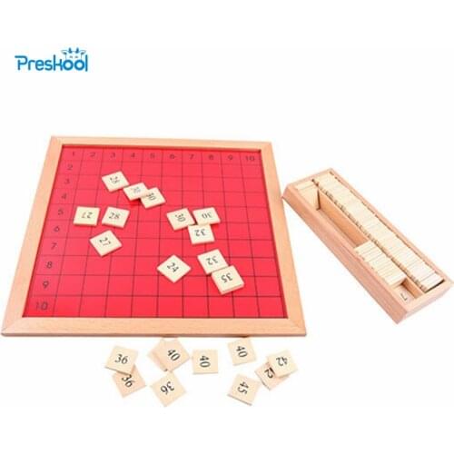 Montessori Mathematics Kids Toy Baby Wood Pythagoras Board Learning Educational Preschool Training Brinquedos Juguets