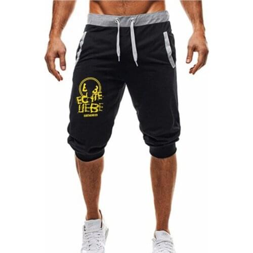 Mens workout running shorts Soft 3/4 Trousers gym Joggers Short Sweatpants men sport Shorts
