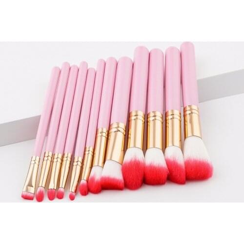 Pink Makeup Brush Set Kabuki Powder Blending Eyeshadow Eyebrow Lip Foundation Brushes for Makeup Kwasten Cosmetic Brush Tools