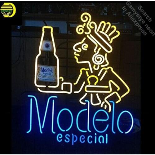 Neon Sign for Modelo Especial Neon Bulb sign handcraft Signboard Paint mage Real Glass tube Dropshipping neon bar lights