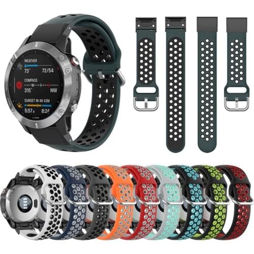 New Silicone Strap with black adapter For Garmin Fenix 6X PRO GPS Fenix 6 TACTIX DELTA Band Bracelet for Fenix 5X plus Watchband