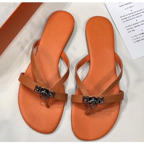 Shoes for Women 2021 Luxury Brand Designer Summer Sandals Fashion Ladies Leisure Beach Outdoor Flip-flops Multicolor Slippers