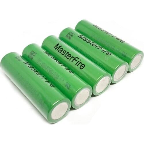 MasterFire 5pcs/lot Original 18650 US18650VTC4 3.7V 2100mAh 30A VTC4 High Drain Rechargeable Battery with Point Head For Sony