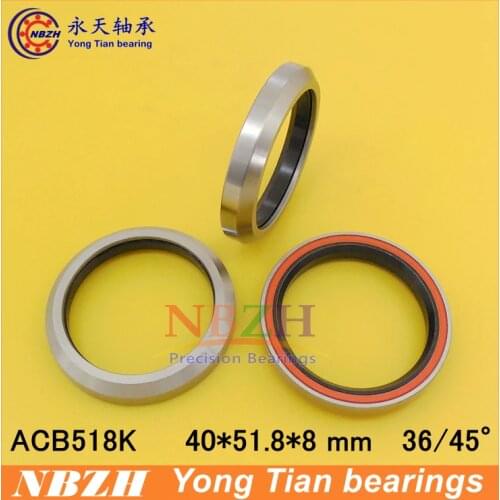 Free shipping 1-1/2" 1.5" 38.1mm bicycle headset bearing TH-073, ACB518K, TK518B ( 40x51.8x8mm, 36/45) repair bearing