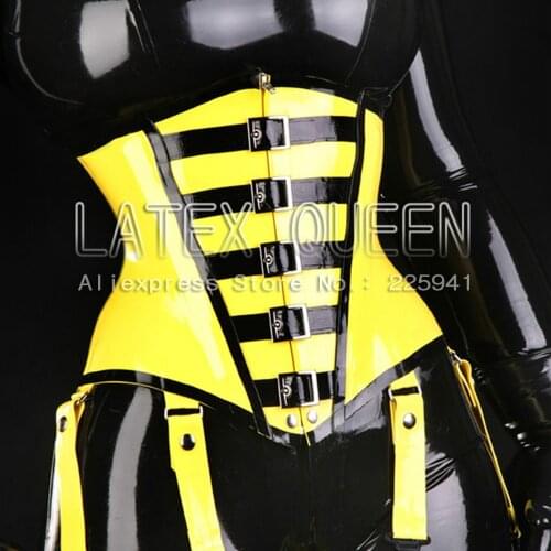 Attractive Adults Latex corset Rubber cummerbunds