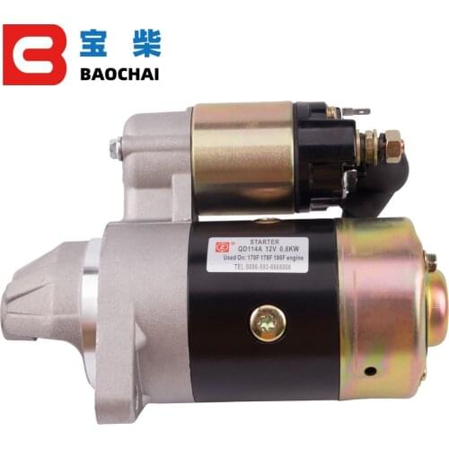 QD114A Diesel Engine Motor Starter 12V 0.8KW Copper Used On 170F 178F 186F Engine Starter Motor Generator Parts DHL free