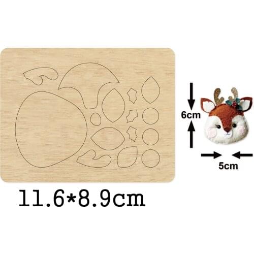 Christmas Jewelry Deer Head Wood Cutting Dies keychain Bag Steel Mold Leather Bag Suitable for Die Cutting Machine on the Market